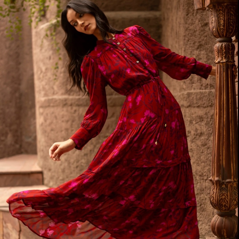Beyond by Vera Sissi MAJORELLE RUST Fall 2024 Dress XL